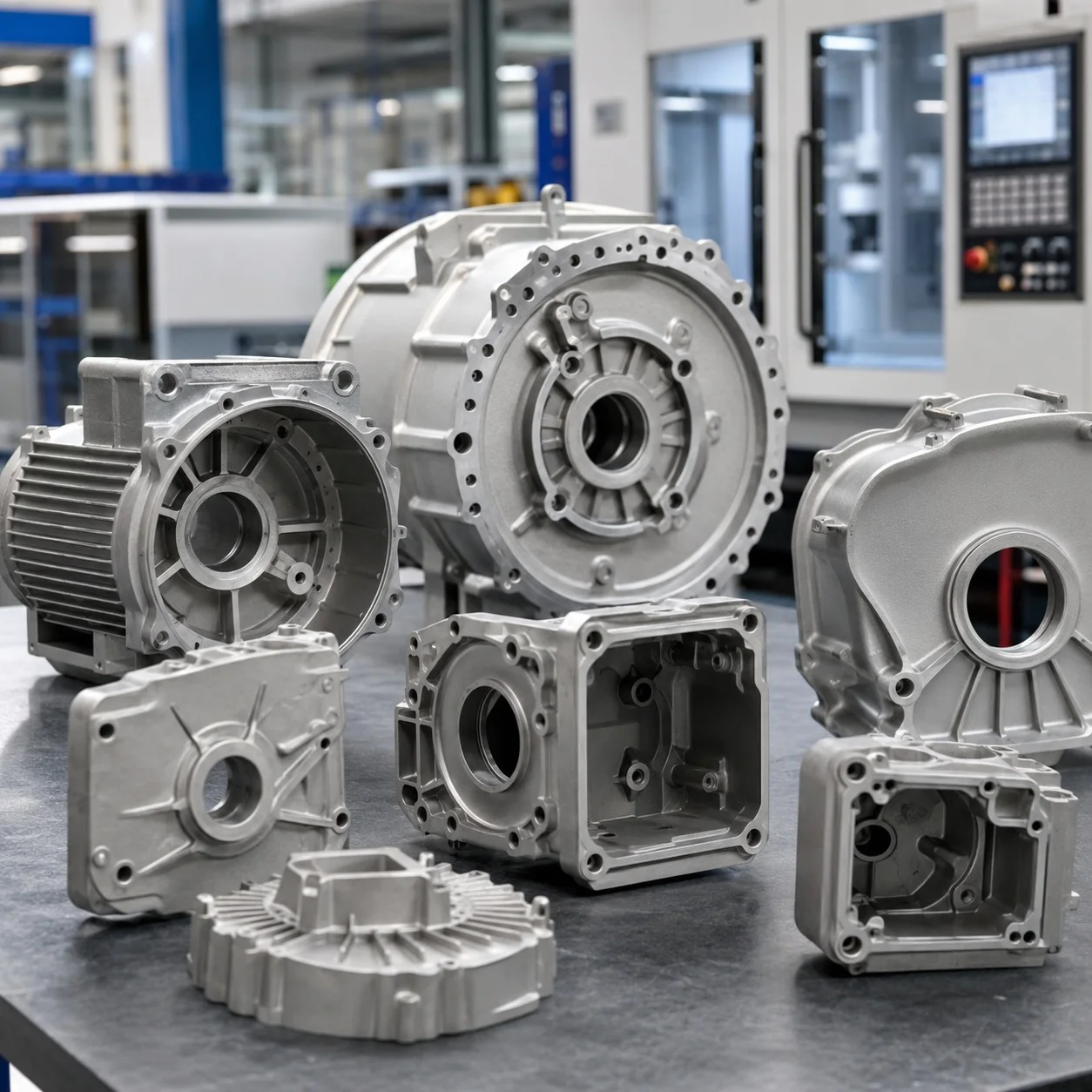 Die cast motor and gearbox housing