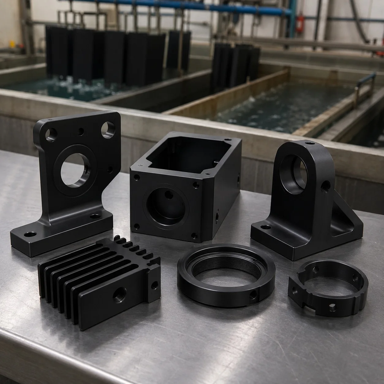 Hard anodized sheet metal finish